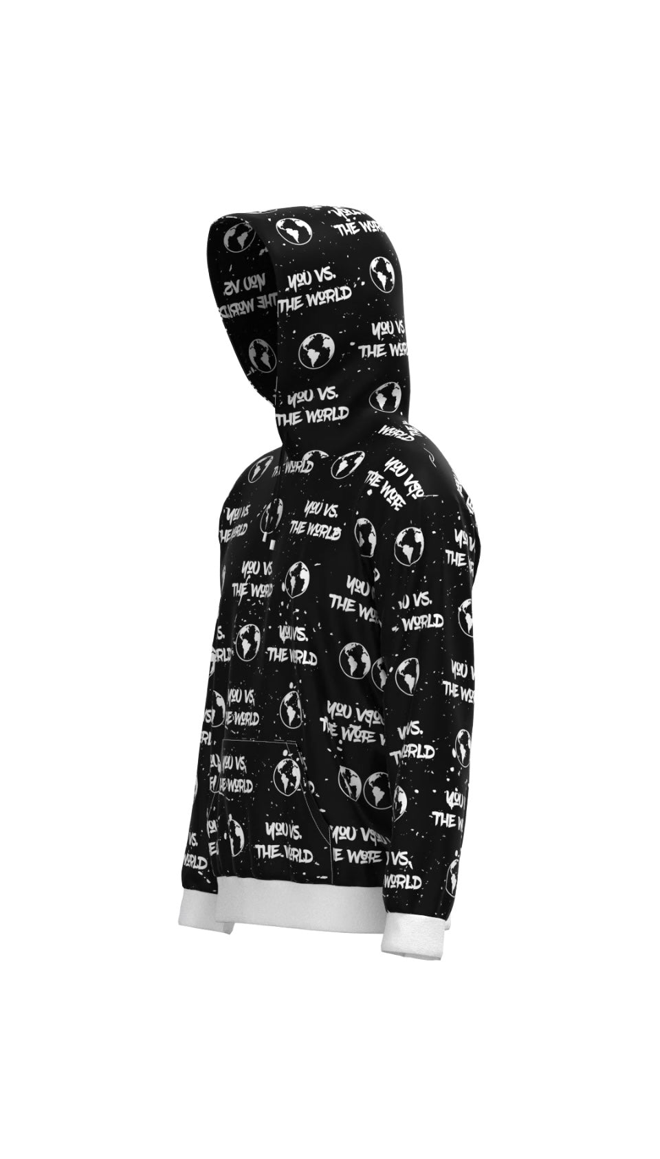 You Vs. The World All Over Print Hoodie (Black)